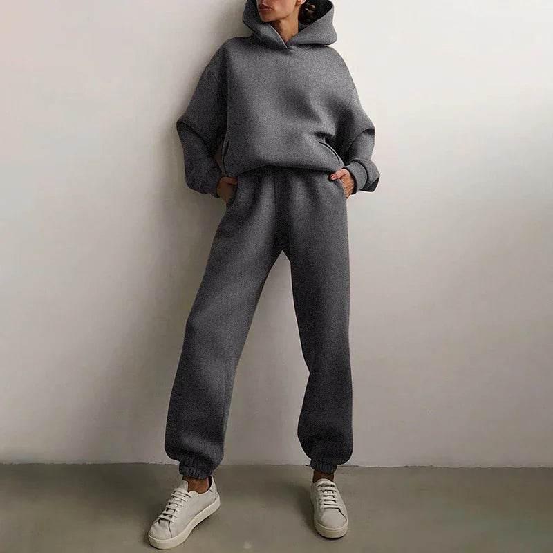 Simple Solid Color Hooded Suit – Shop Now! - ZA-Zola