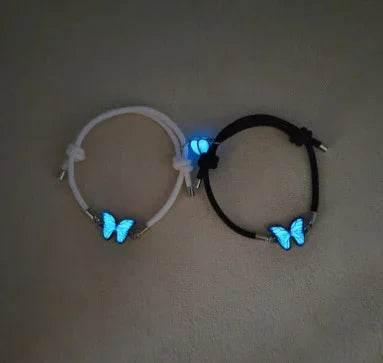 Glow-in-Dark Butterfly Necklace Bracelet Set - ZA-Zola