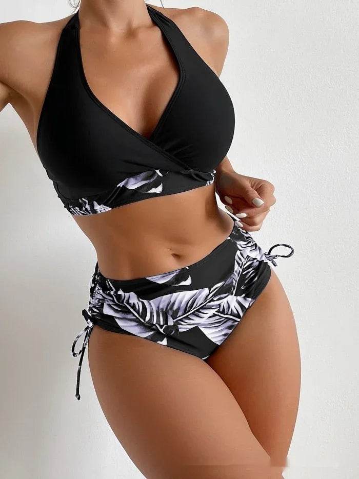 High Waist Halter Bikini – Stylish & Sexy Swimwear - ZA-Zola