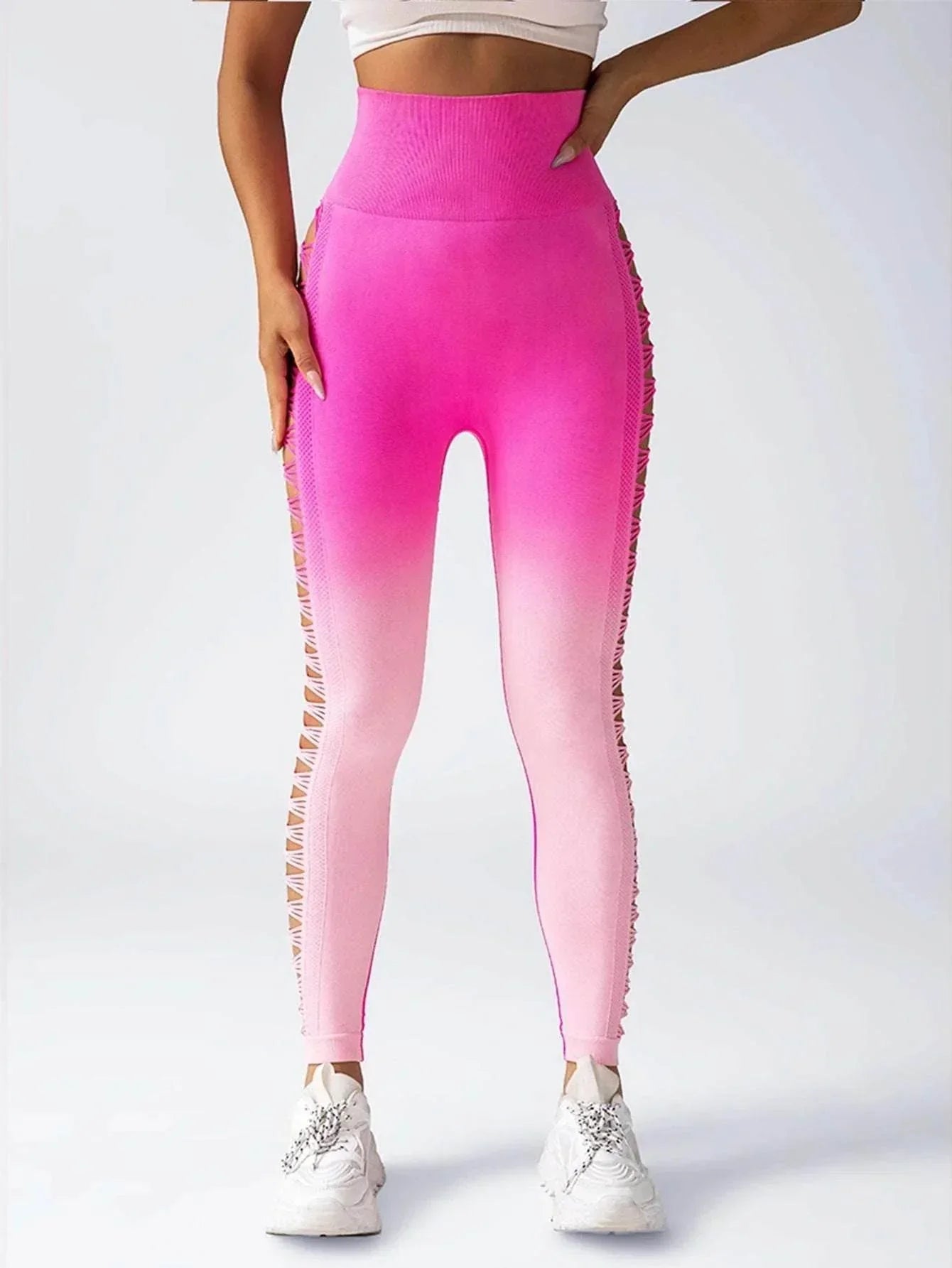 Women’s High-Waisted Gradient Yoga Pants – Booty Lifting Leggings - ZA-Zola