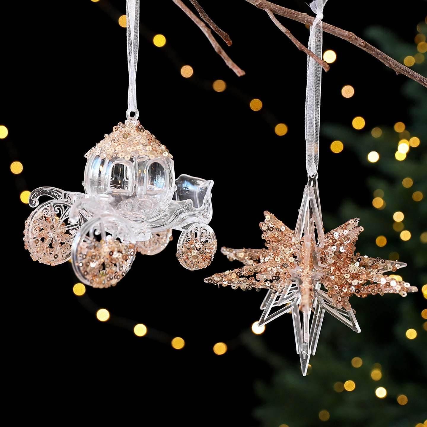 Sequined Acrylic Christmas Decoration Pendant Ornaments - ZA-Zola