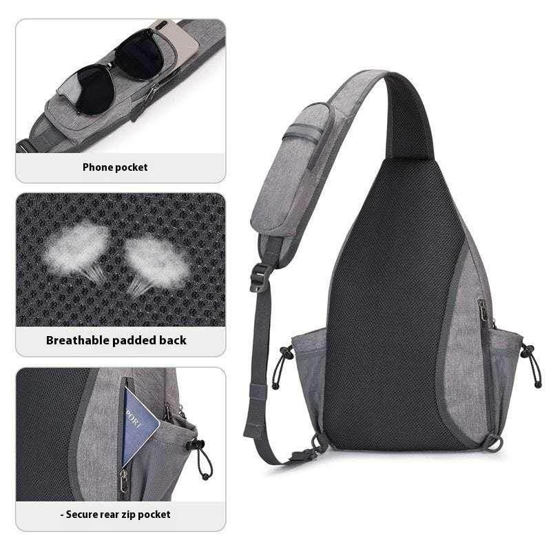 Oxford Cloth Chest Bag – Unisex Foldable Crossbody Handbag with Large Capacity - ZA-Zola