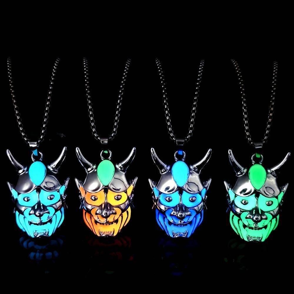 ZA-Zola Men’s Ghost Mask Luminous Necklace - ZA-Zola