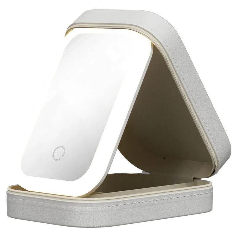 Makeup Storage Box with LED Mirror – Portable Organizer - ZA-Zola