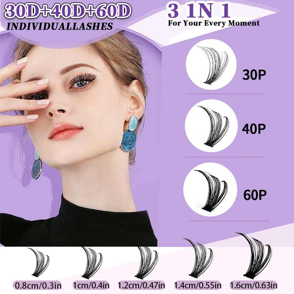 Cluster Eyelashes Set – 32 Rows, 640 Segmented Lashes - ZA-Zola