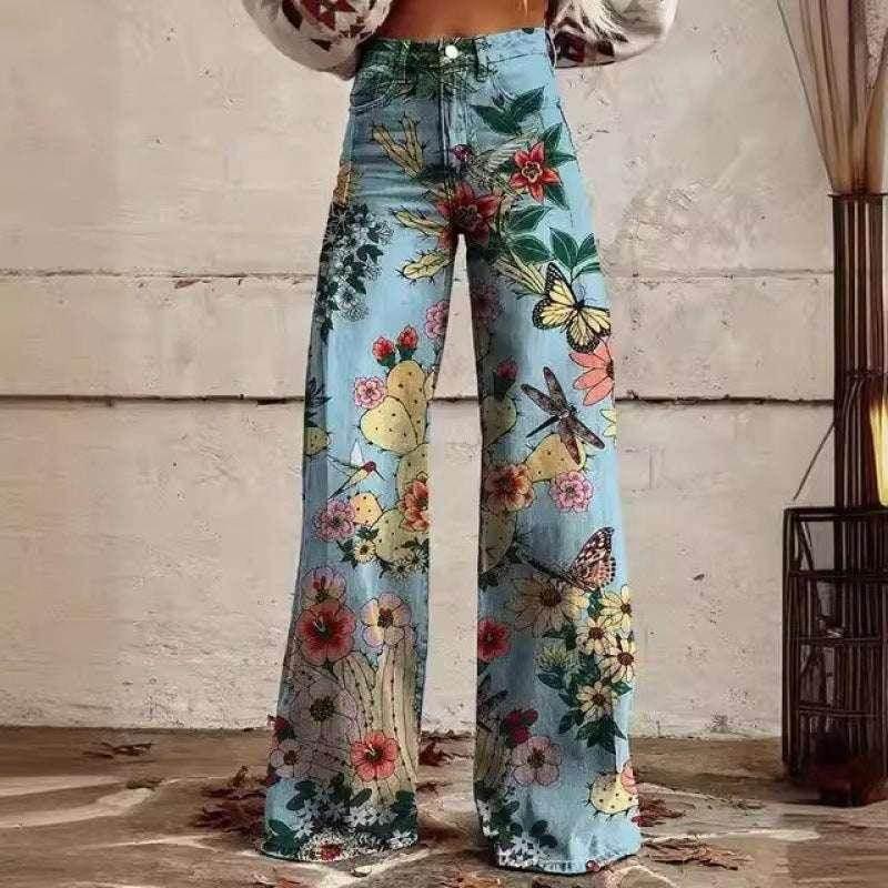 Printed Flared Pants – Street-Ready & Bold Vibe - ZA-Zola