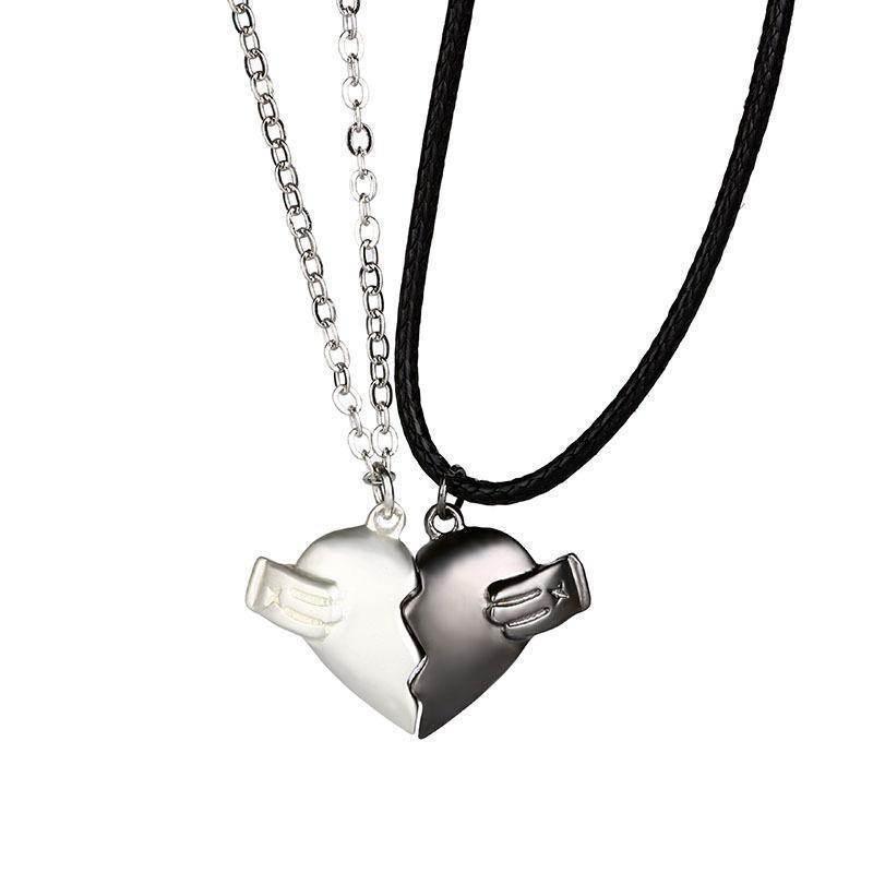 Buy Heart-Broken Magnet Love Necklace 2PCS - Perfect Gift for Couples! - ZA-Zola