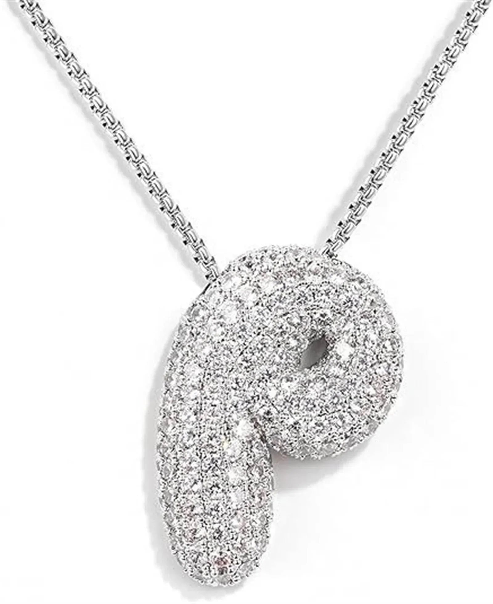 Zircon Balloon Letter Pendant Necklace for Women - ZA-Zola