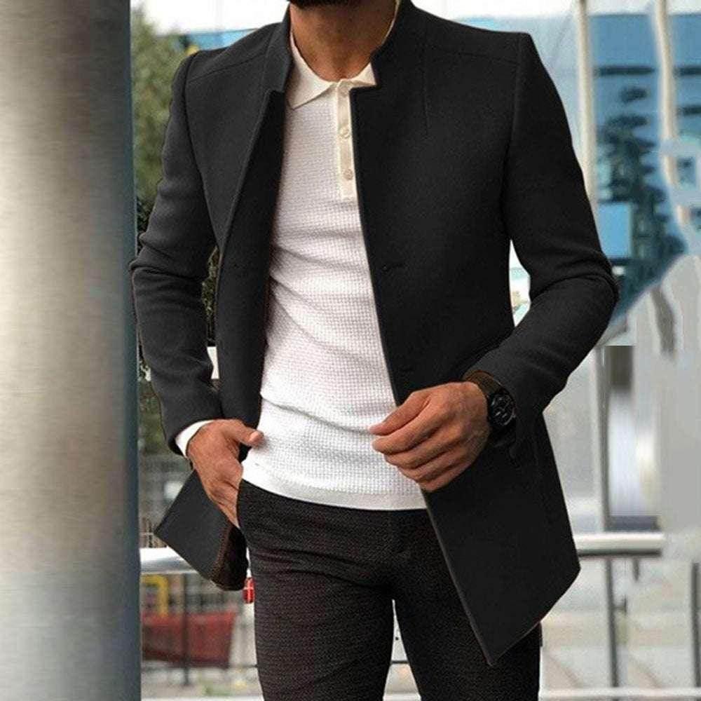 Men's Slim Coat Single-Breasted Business Jacket | Stylish Outwear - ZA-Zola