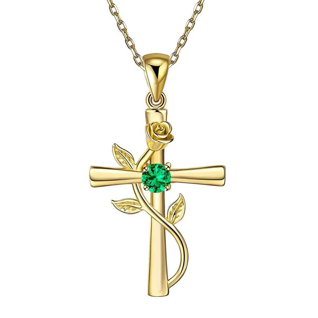 Shop Rose Cross Necklace – Perfect Gift Today! - ZA-Zola