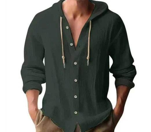 Cotton & Linen Hooded Shirt for Men – Shop Now - ZA-Zola