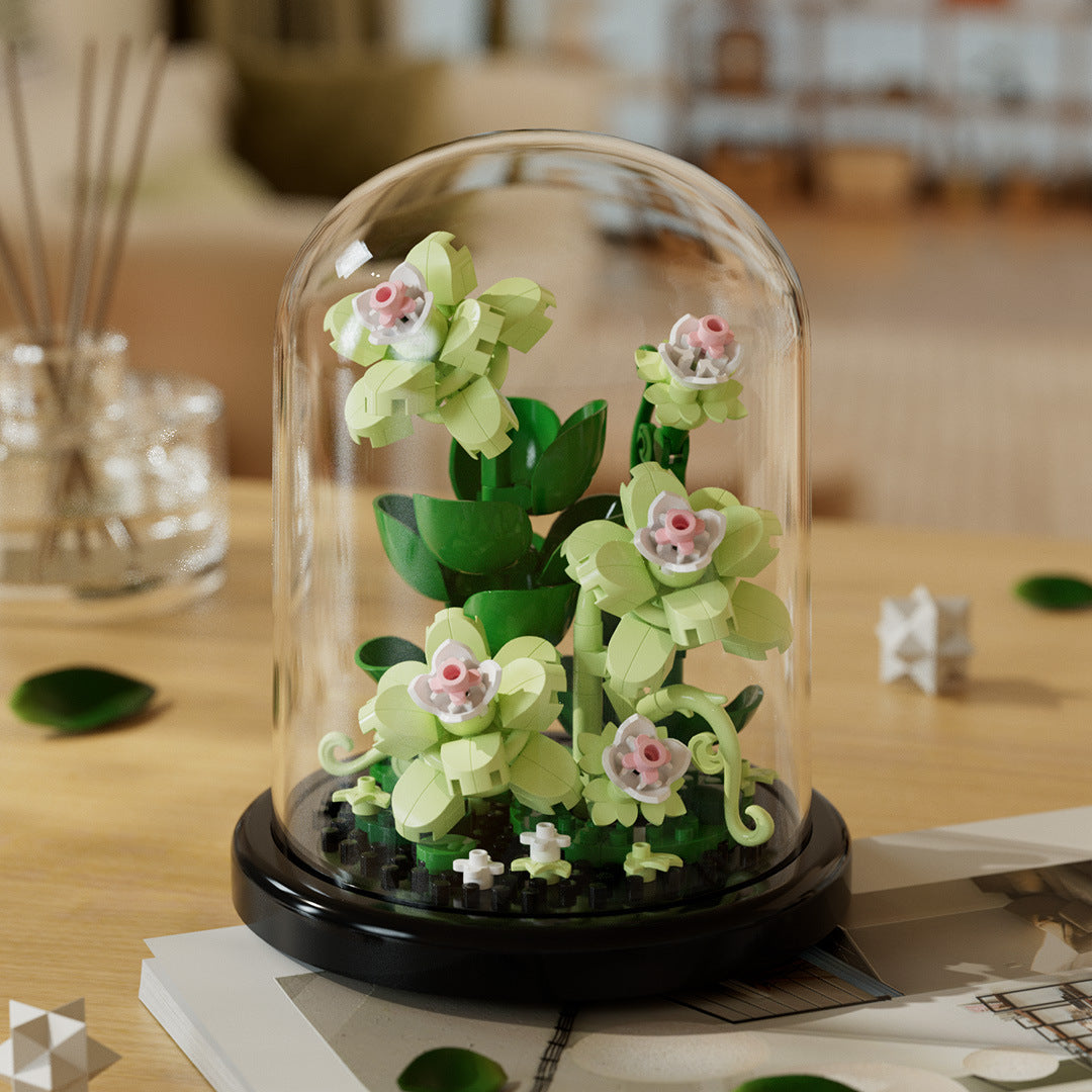 Dust Cover Building Blocks Flowers Children's Assembly Toys