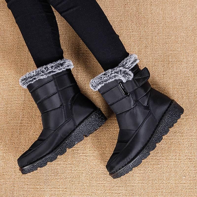 Women’s Snow Boots Waterproof Warm Plush Ankle Shoes Winter Wear - ZA-Zola
