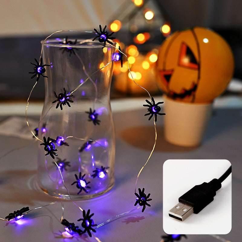 ZA-Zola LED Purple Spider Halloween Lights - ZA-Zola