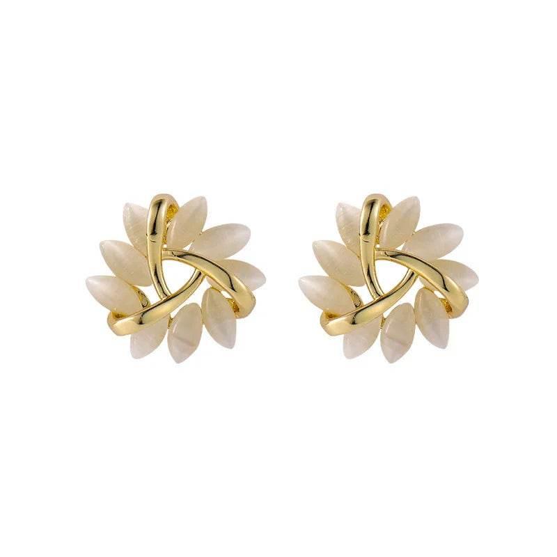 S925 Silver Triangle Opal Stud Earrings - ZA-Zola