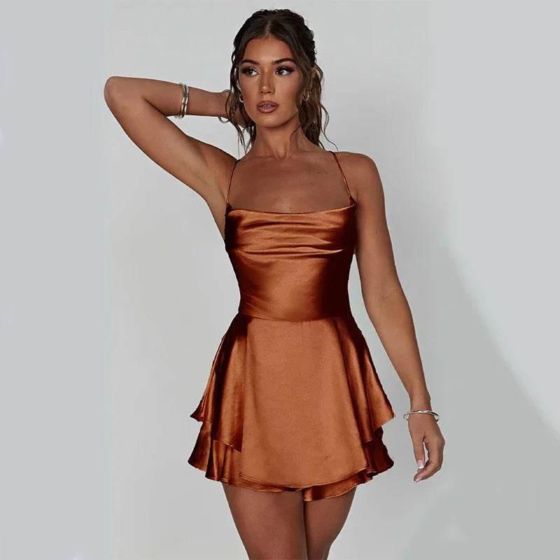 Sexy Suspender Skirt for Women - A-Line Backless Dress - ZA-Zola