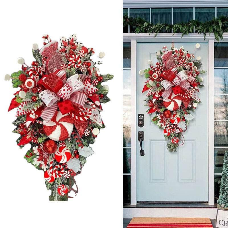 Christmas Wreath Decoration | Artificial Candy Tree Garland Ornament - ZA-Zola