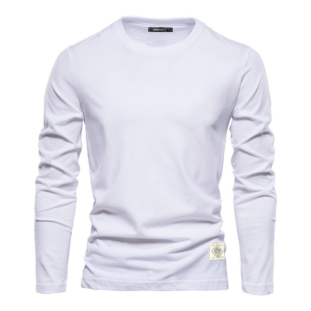 Men’s Casual Cotton Base Shirt – Round Neck Exercise & Leisure Essential