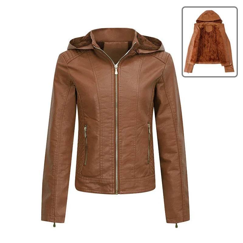 Plush Thickened Hooded Coat Slim Fit Winter Jacket - ZA-Zola