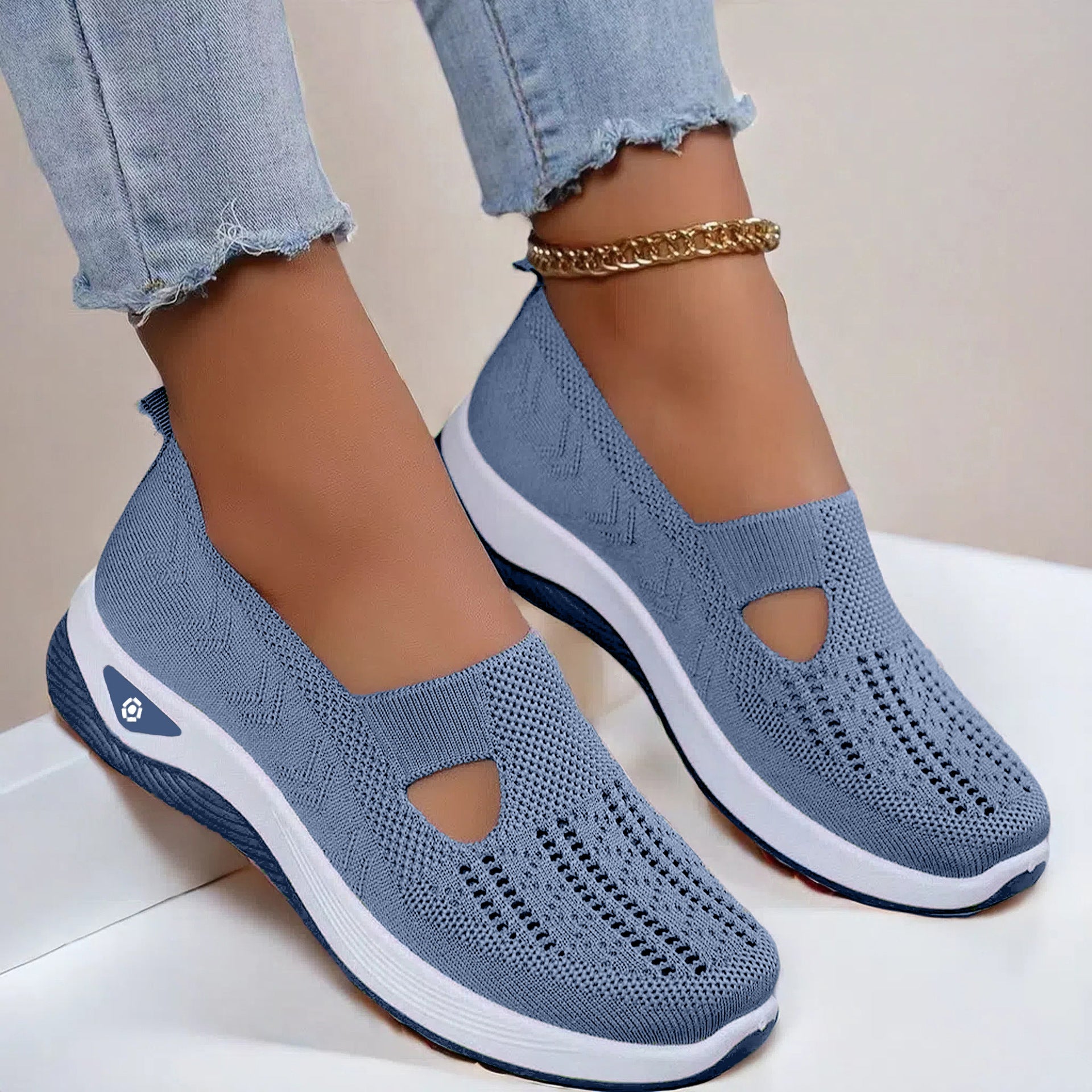 Women’s Mesh Flats Breathable Slip On Casual Comfort Shoes