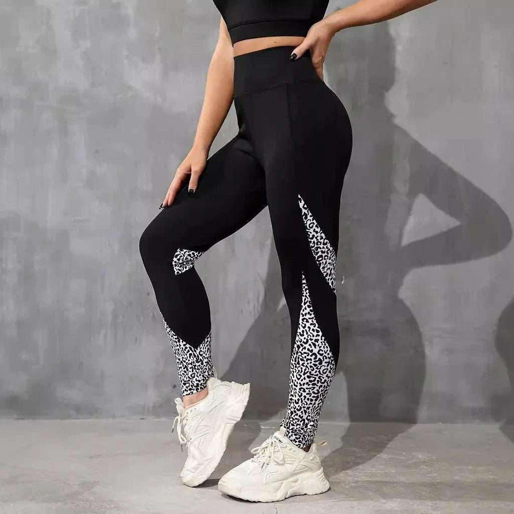 High Waist Color Contrast Yoga Leggings for Women - ZA-Zola