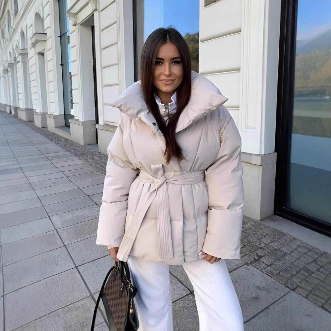 Warm and Loose Cotton Coat for Women | Solid Color Street Fashion - ZA-Zola