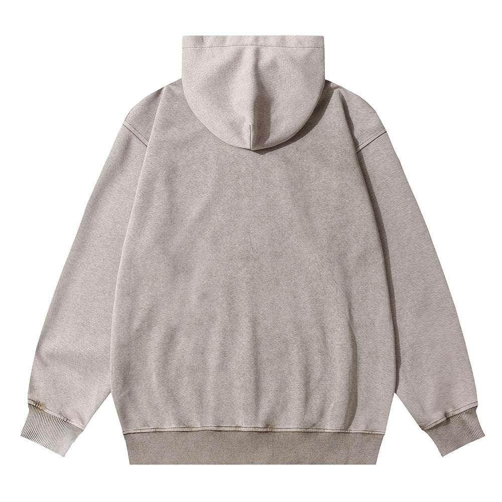 Letter Patch Embroidered Hoodie - Stylish Streetwear - ZA-Zola