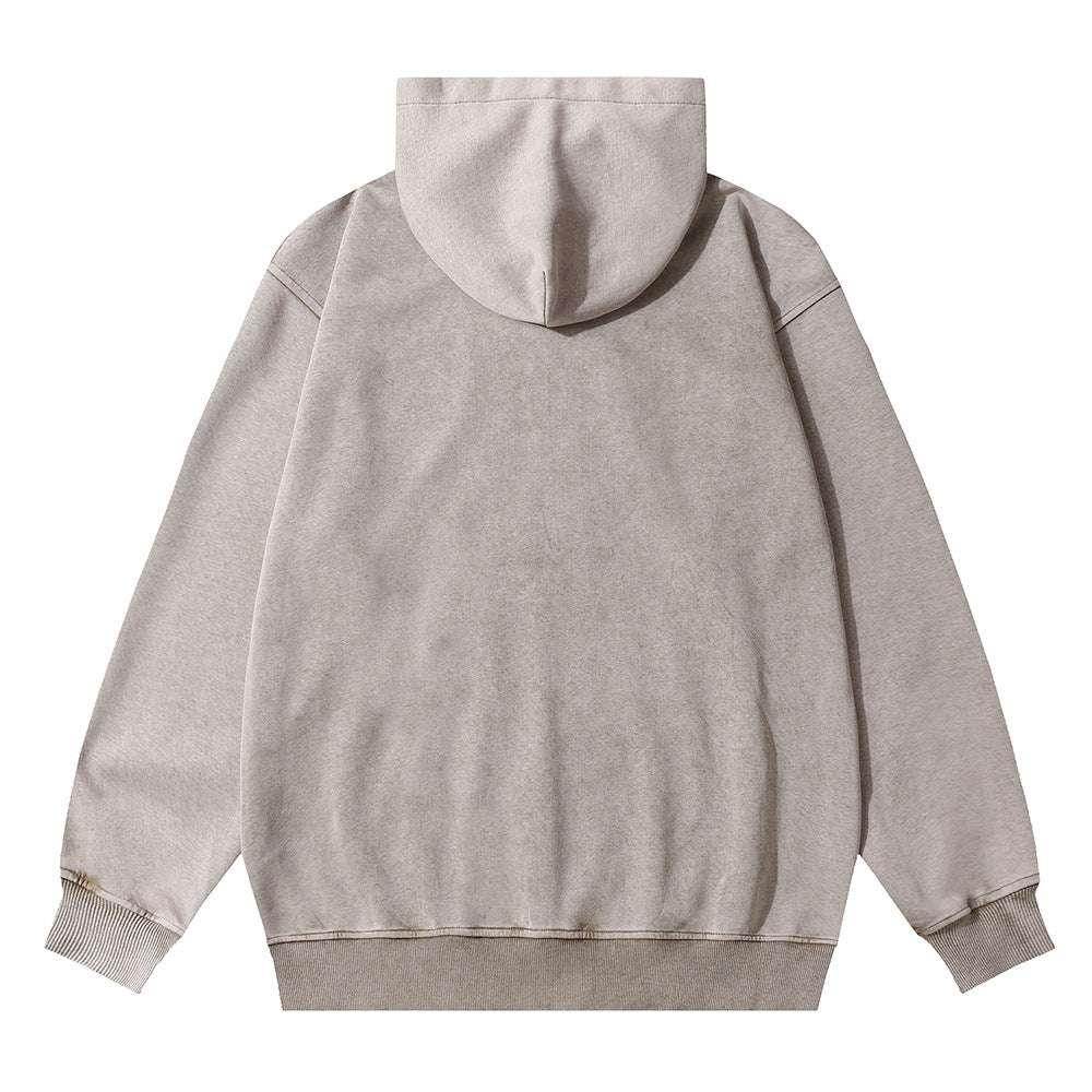 Letter Patch Embroidered Hoodie - Stylish Streetwear - ZA-Zola