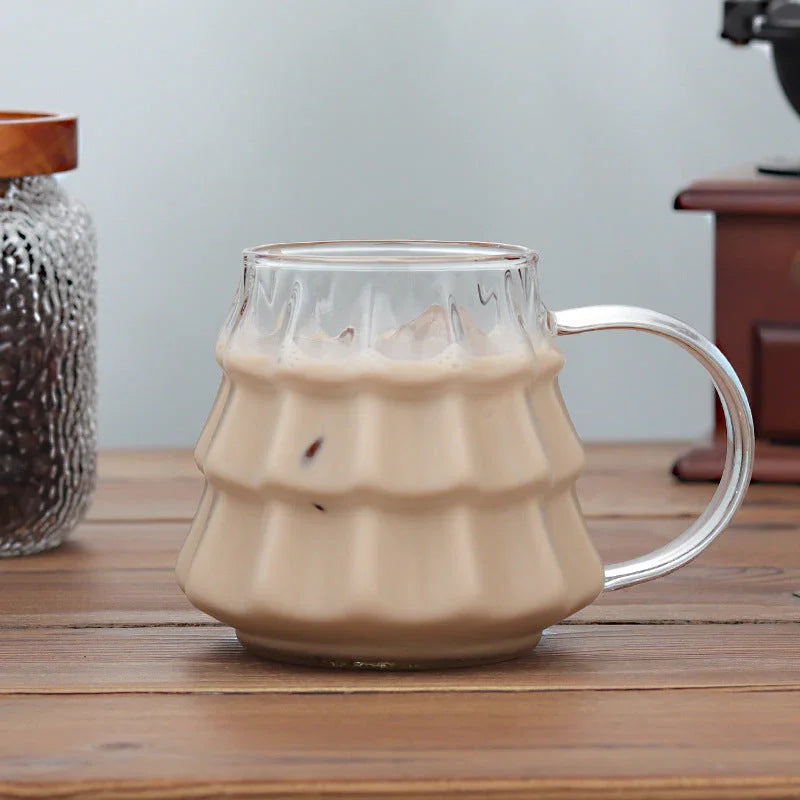 Christmas Glass Mug | Transparent Coffee & Ice Cup 350ml - ZA-Zola