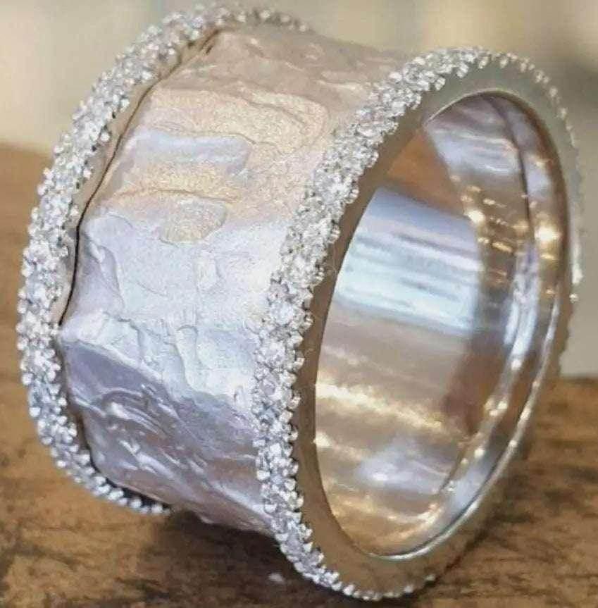 Irregular Wave Pattern Wide Ring for Women - ZA-Zola