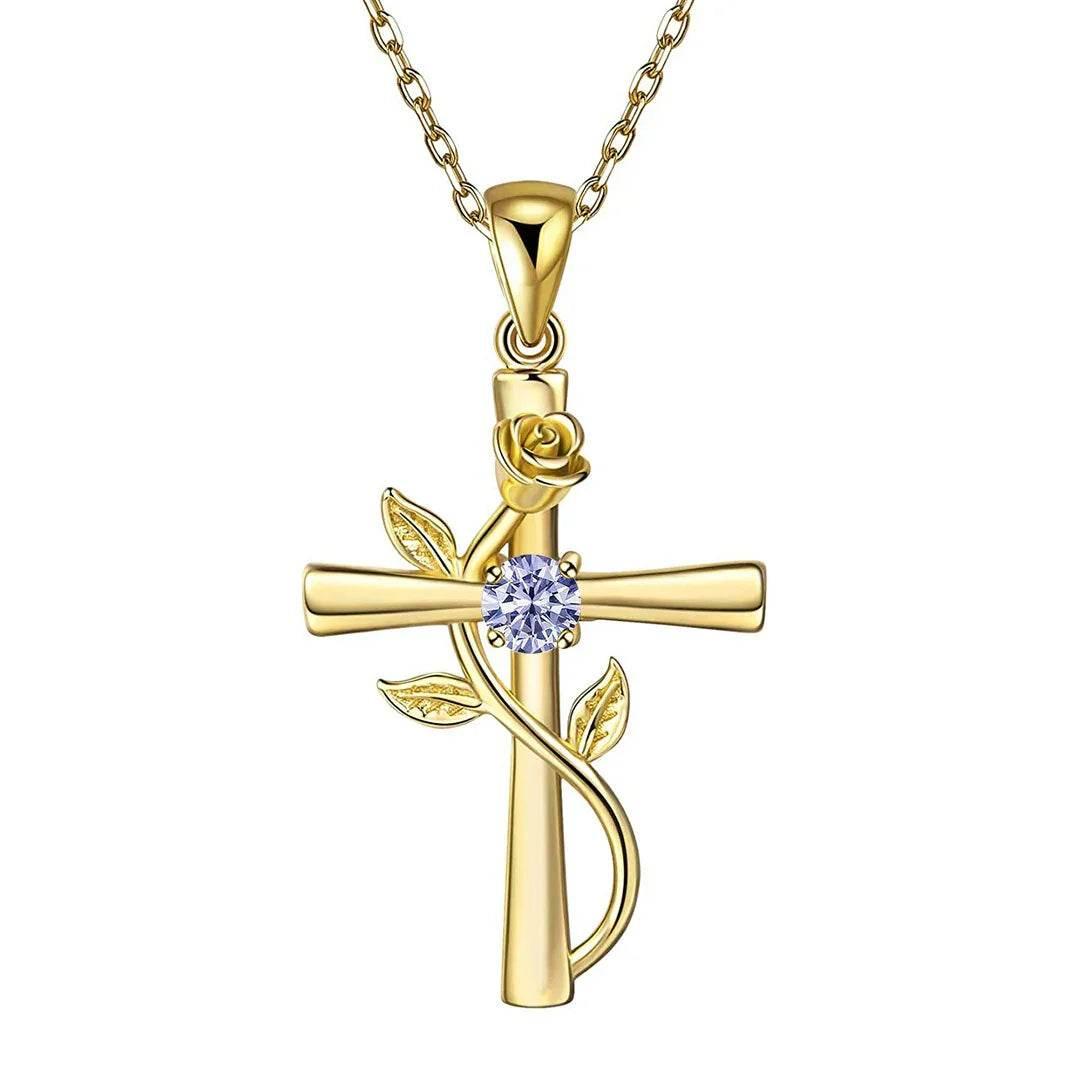 Shop Rose Cross Necklace – Perfect Gift Today! - ZA-Zola
