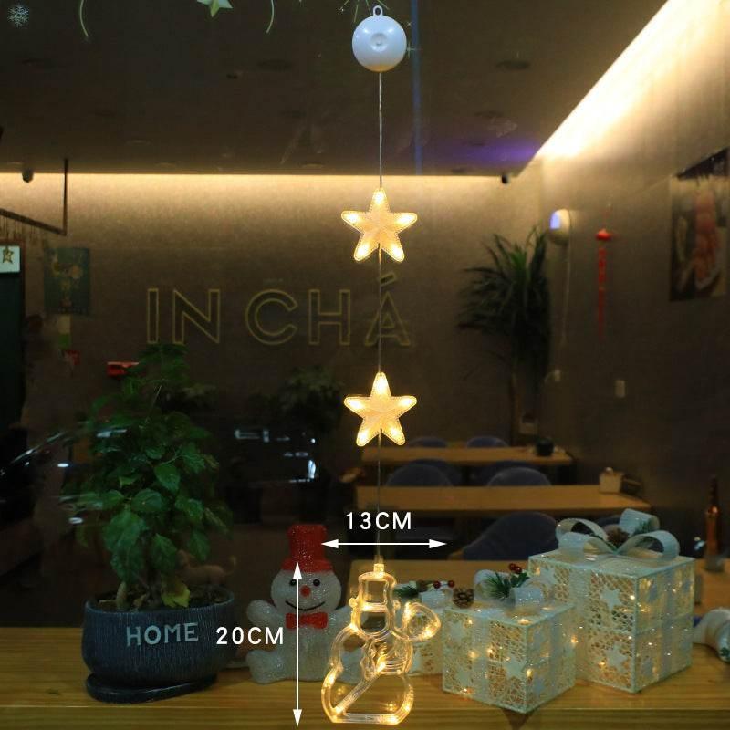 Christmas LED Window Lights 3pcs Star Hanging Lamp - ZA-Zola