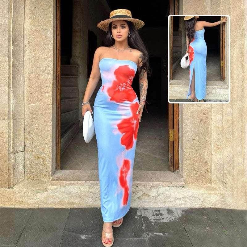Sexy Slit Tube Dress – Elegant Summer Party Look - ZA-Zola