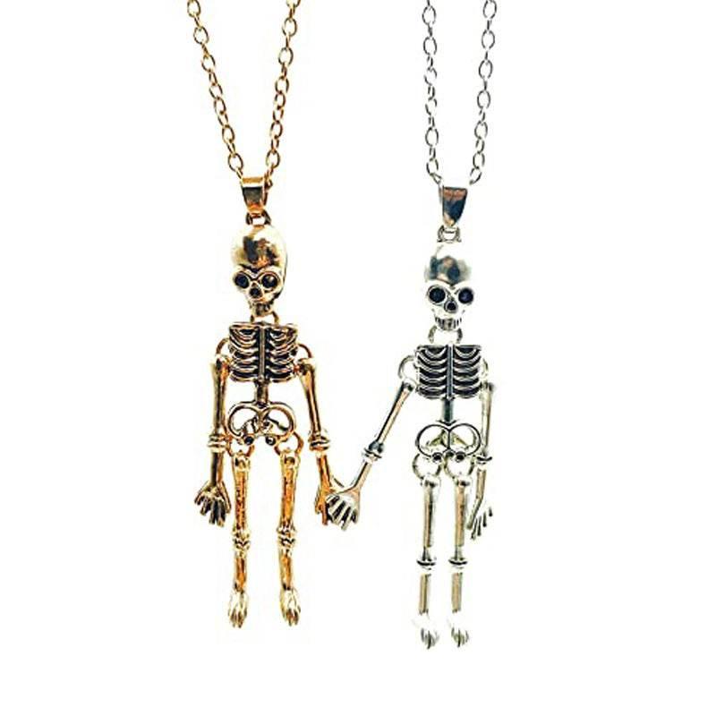 ZA-Zola Vintage Skull Ghost Necklace Pair - ZA-Zola