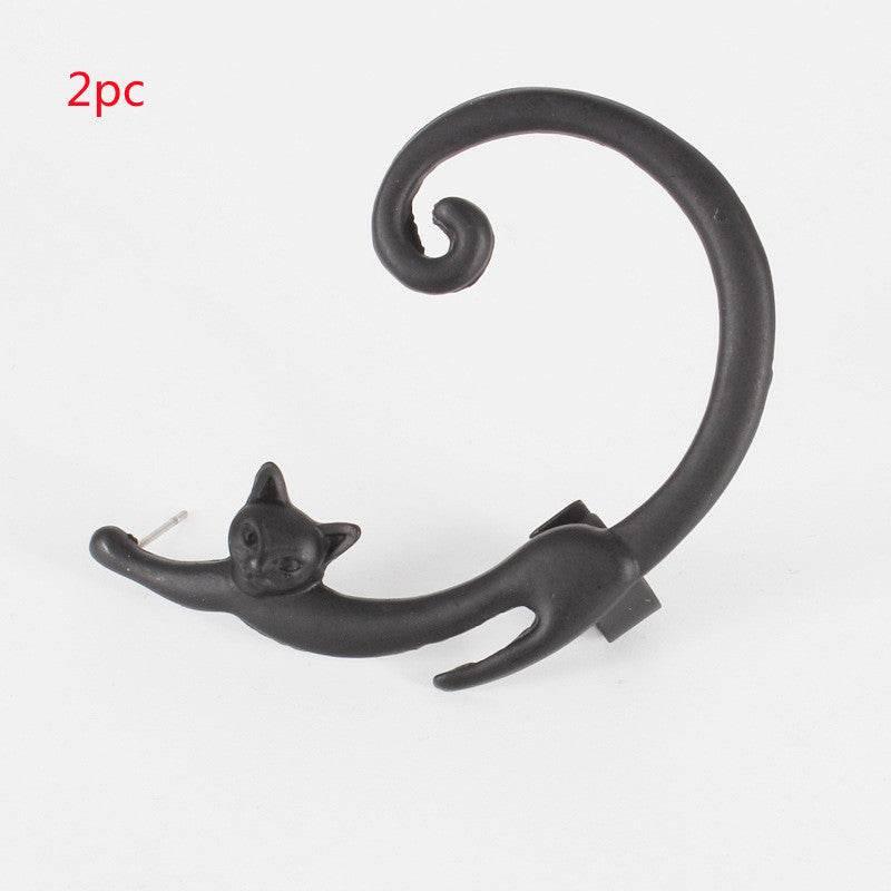 Punk Cat Ear Cuff Stud Earring – Edgy Style Jewelry - ZA-Zola
