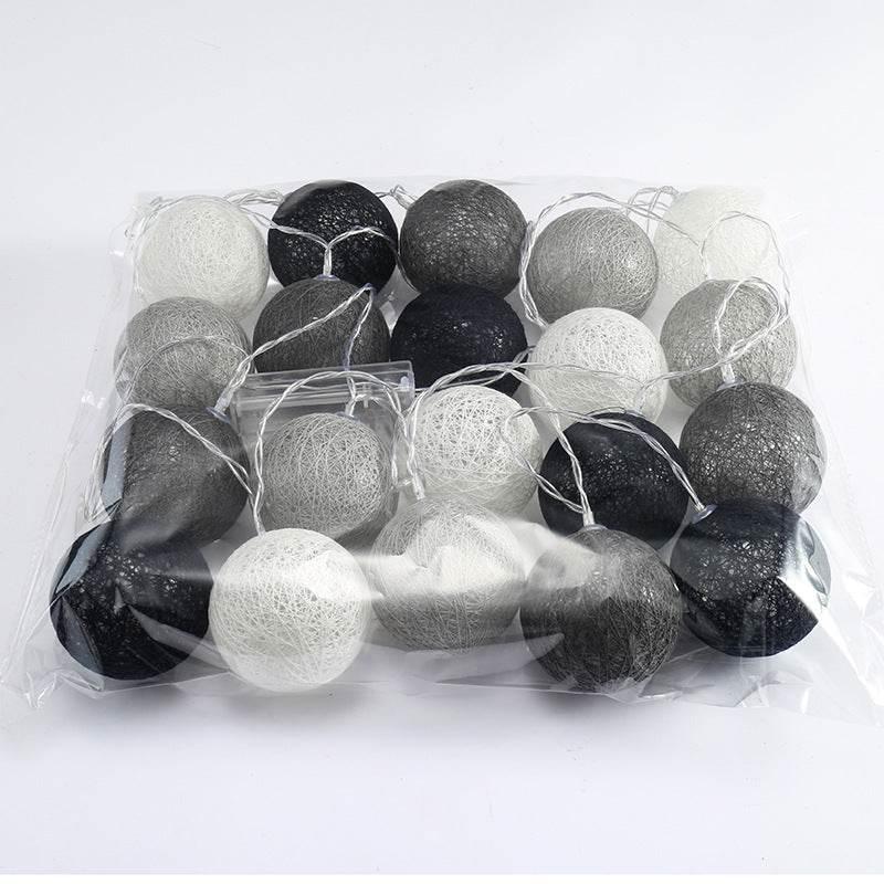 LED Ornamental Festoon Cotton Ball String Lights for Home Decor - ZA-Zola