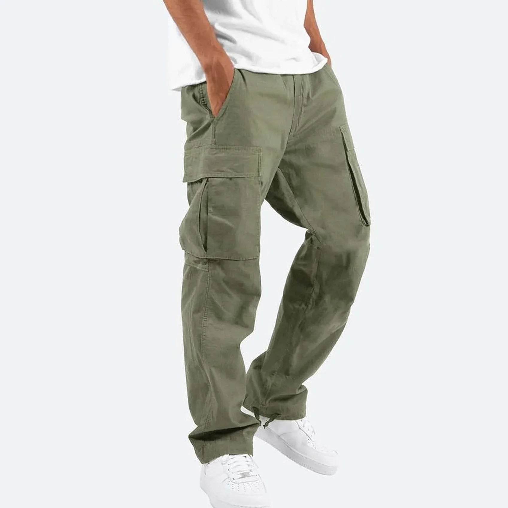 Men's Workwear Drawstring Multi-Pocket Pants - ZA-Zola
