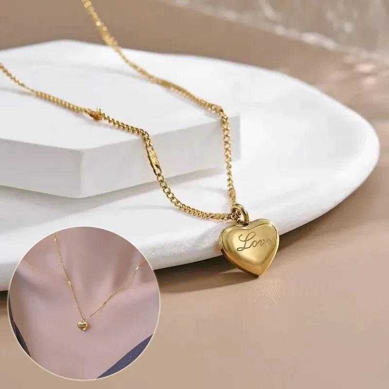 Shop Vintage Love Heart Necklace – Elegant Party Gift - ZA-Zola