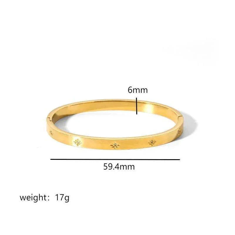 Titanium Steel Star Buckle Bracelet – INS Style - ZA-Zola
