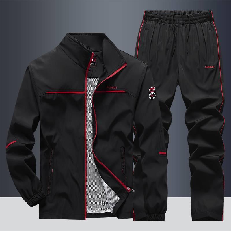 Men’s Casual Sportswear Set – Loose Lapel Top & Pants - ZA-Zola