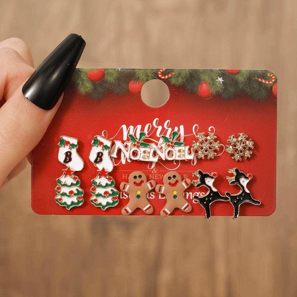 Festive Christmas Stud Earrings Set – Shop Now! - ZA-Zola