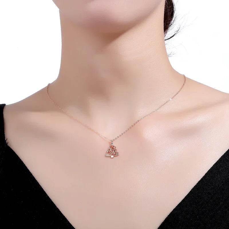 Shop S925 Elk Christmas Tree Necklace – Elegant Sparkle - ZA-Zola