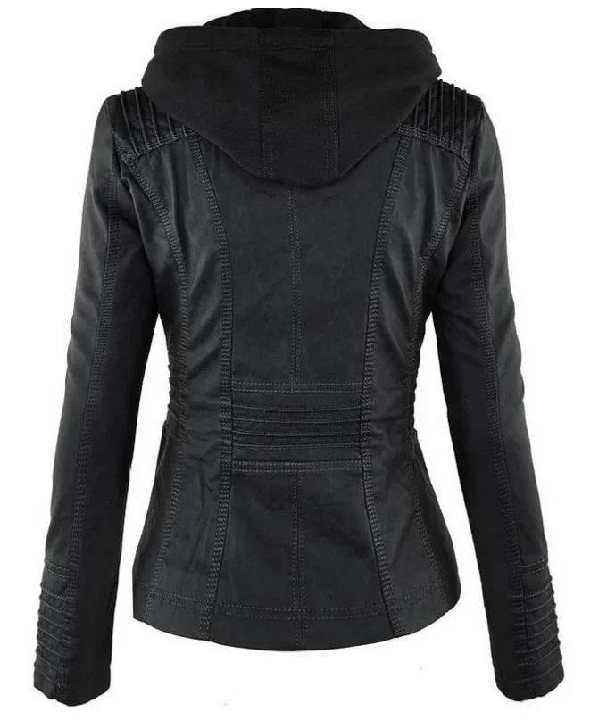 Women’s PU Hooded Jacket – Autumn Winter Style - ZA-Zola