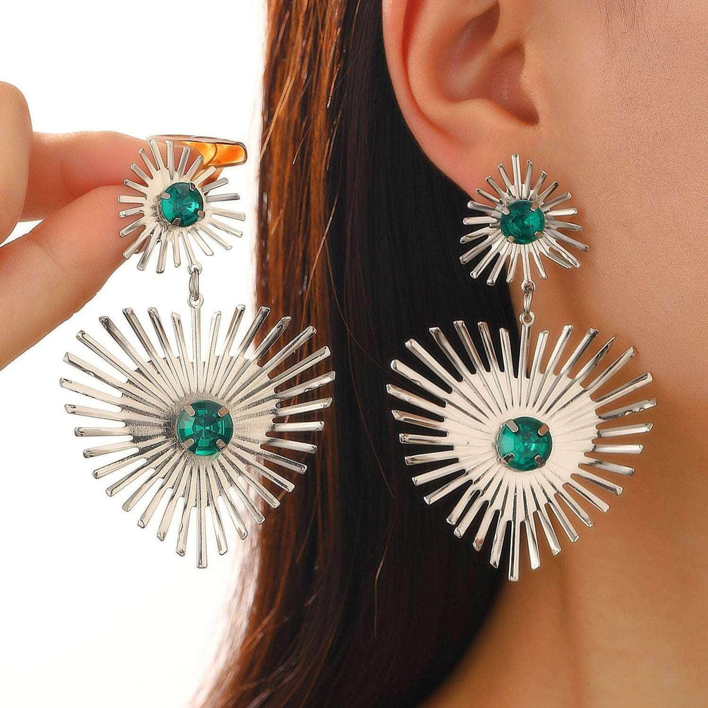 Bohemian Sunflower Heart Earrings - Shop Now! - ZA-Zola