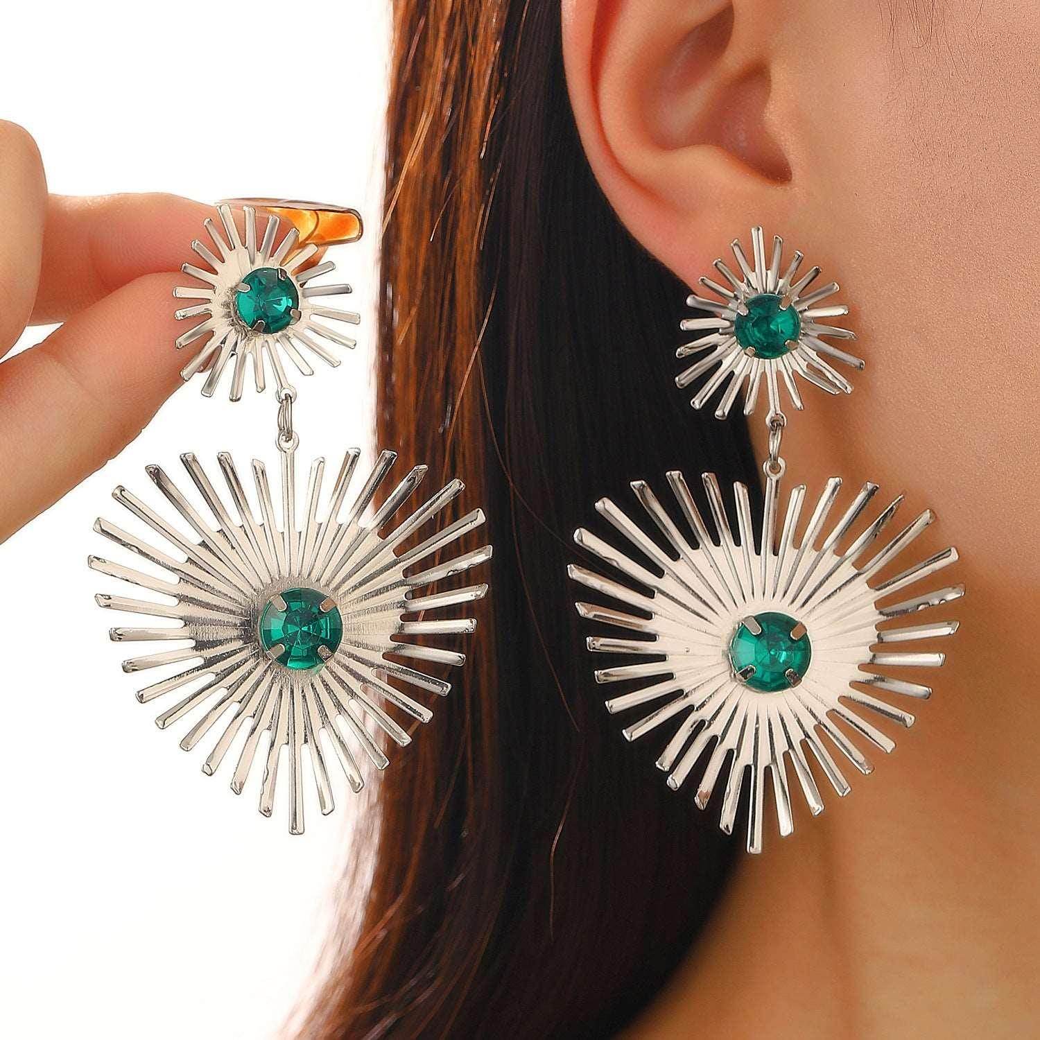 Bohemian Sunflower Heart Earrings - Shop Now! - ZA-Zola