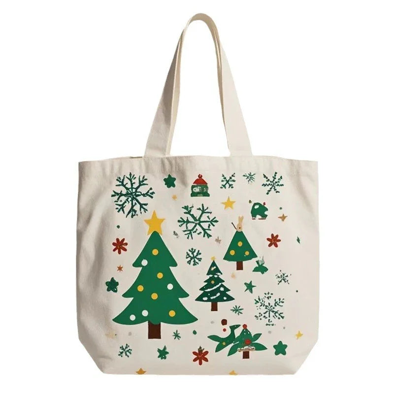 Christmas Canvas Bag Santa Claus Portable Gift Tote - ZA-Zola