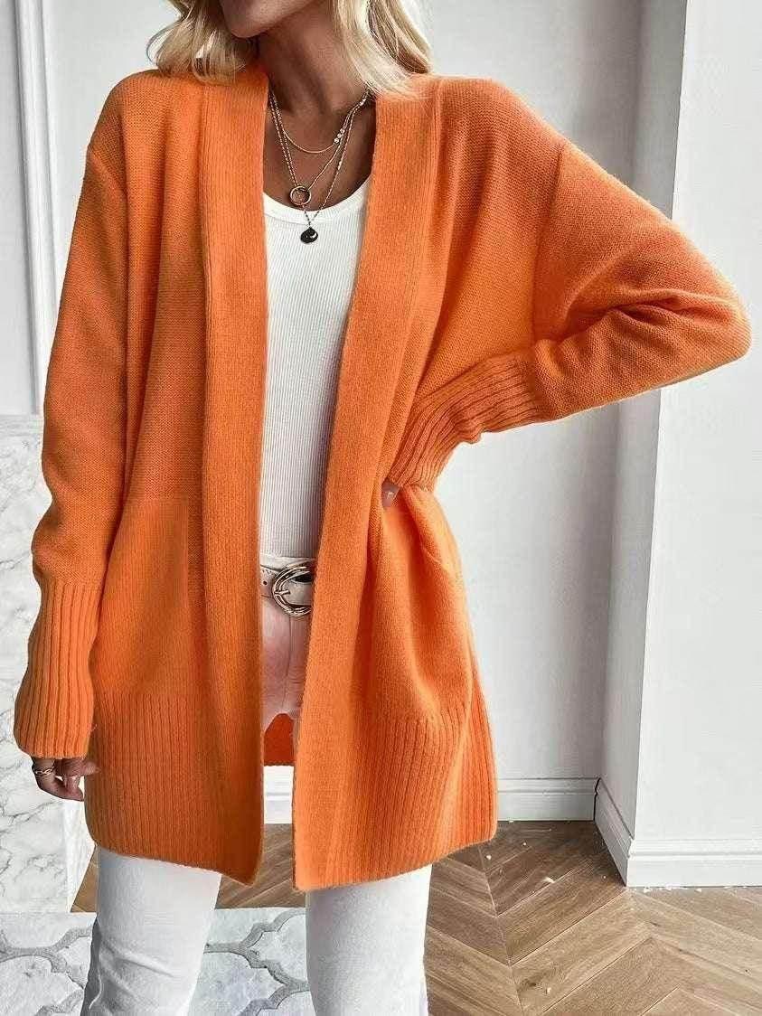 Plus Size Solid Knit Casual Cardigan Women - ZA-Zola