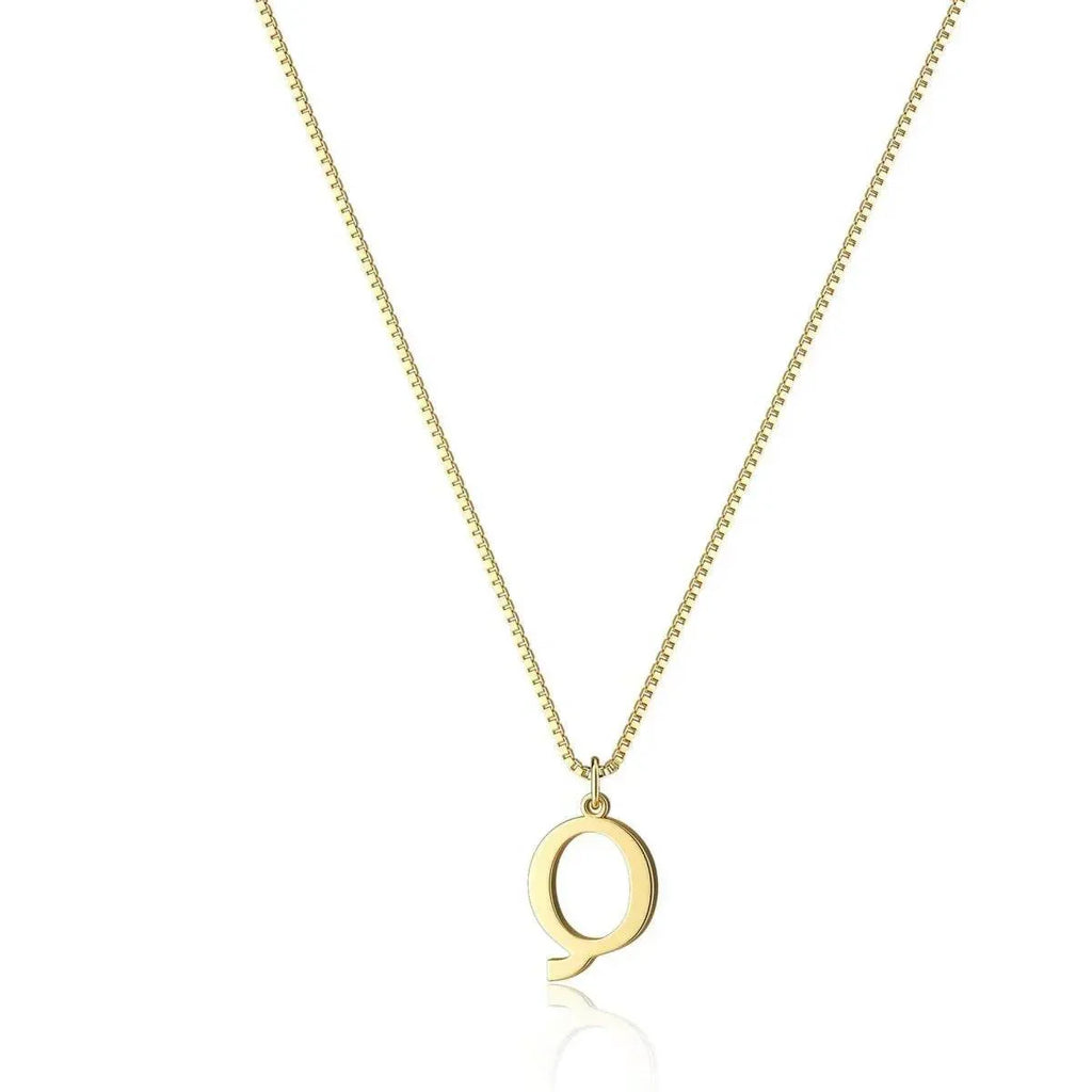 Gold Letter Pendant Necklace – Personalized Charm - ZA-Zola