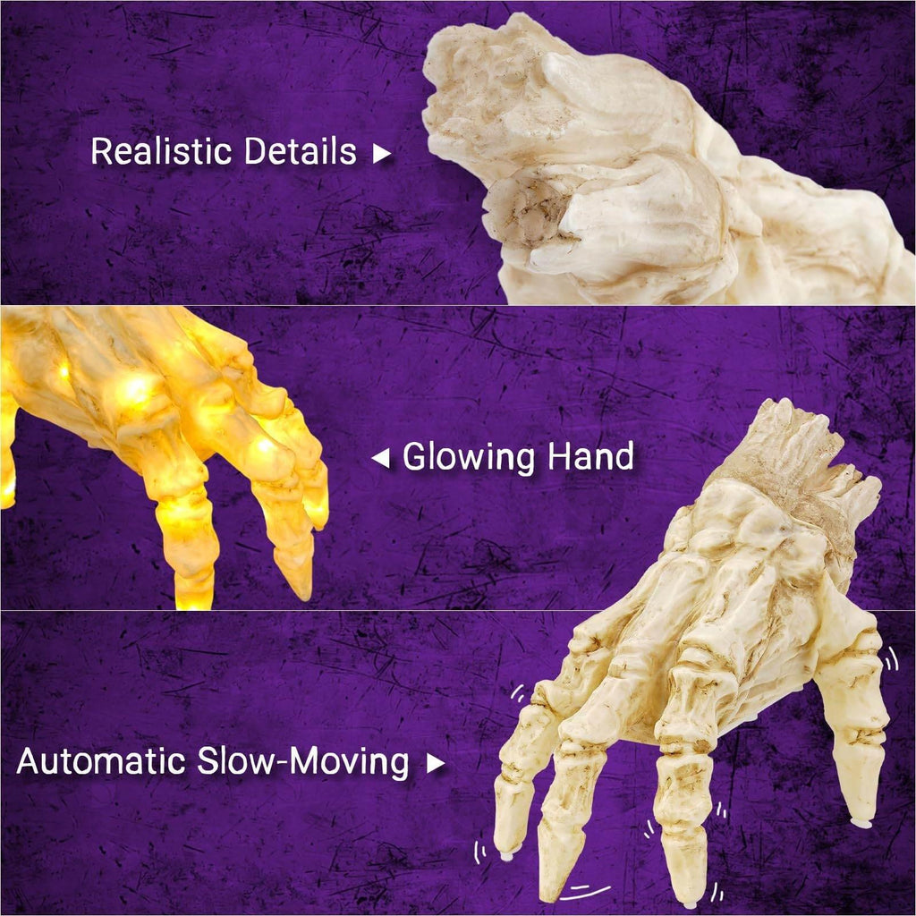 ZA-Zola Halloween Electric Luminous Crawling Hand with Sound - ZA-Zola