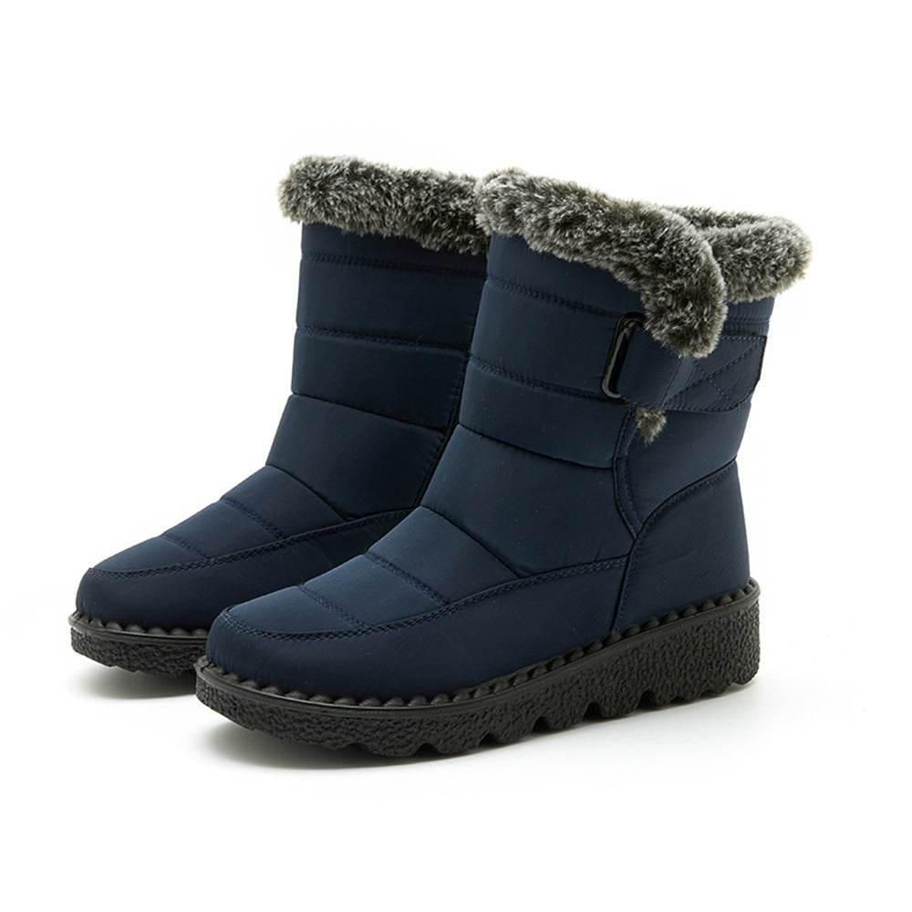 Women’s Snow Boots Waterproof Warm Plush Ankle Shoes Winter Wear - ZA-Zola